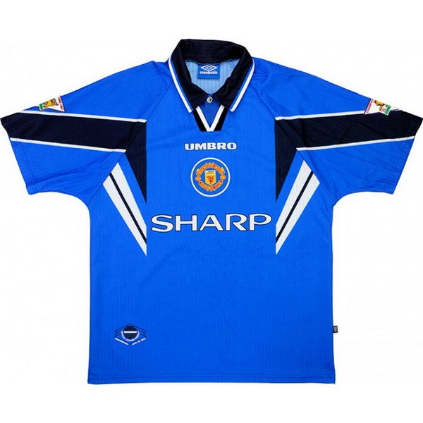 Thailandia Maglia Manchester United Away Retro 1997 1998 Blu